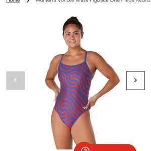 Speedo swimsuit Women's Vortex Maze Flyback One Piece Red/Blue